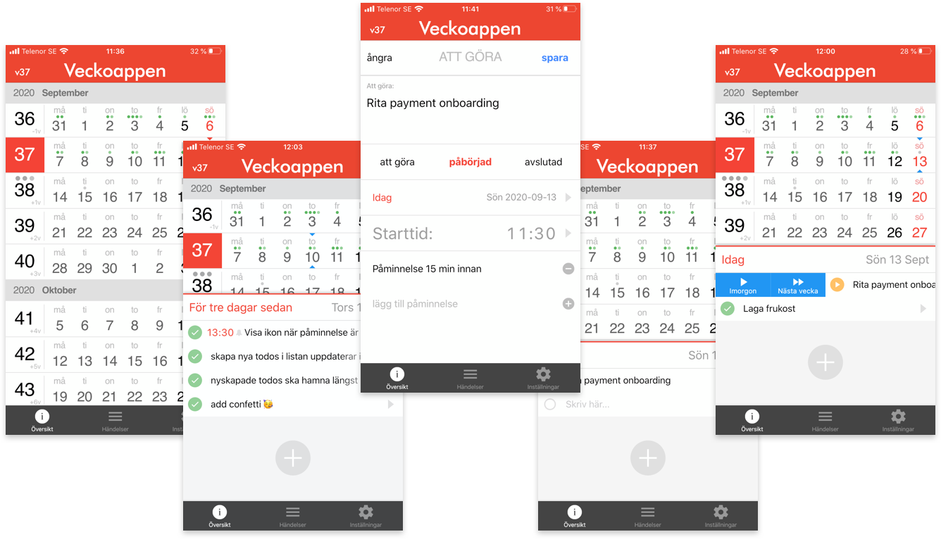 Veckoappen premium